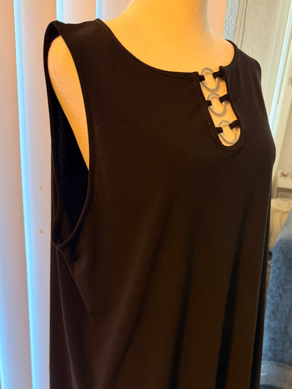 Beautiful Black Blouse with Hoop Design
